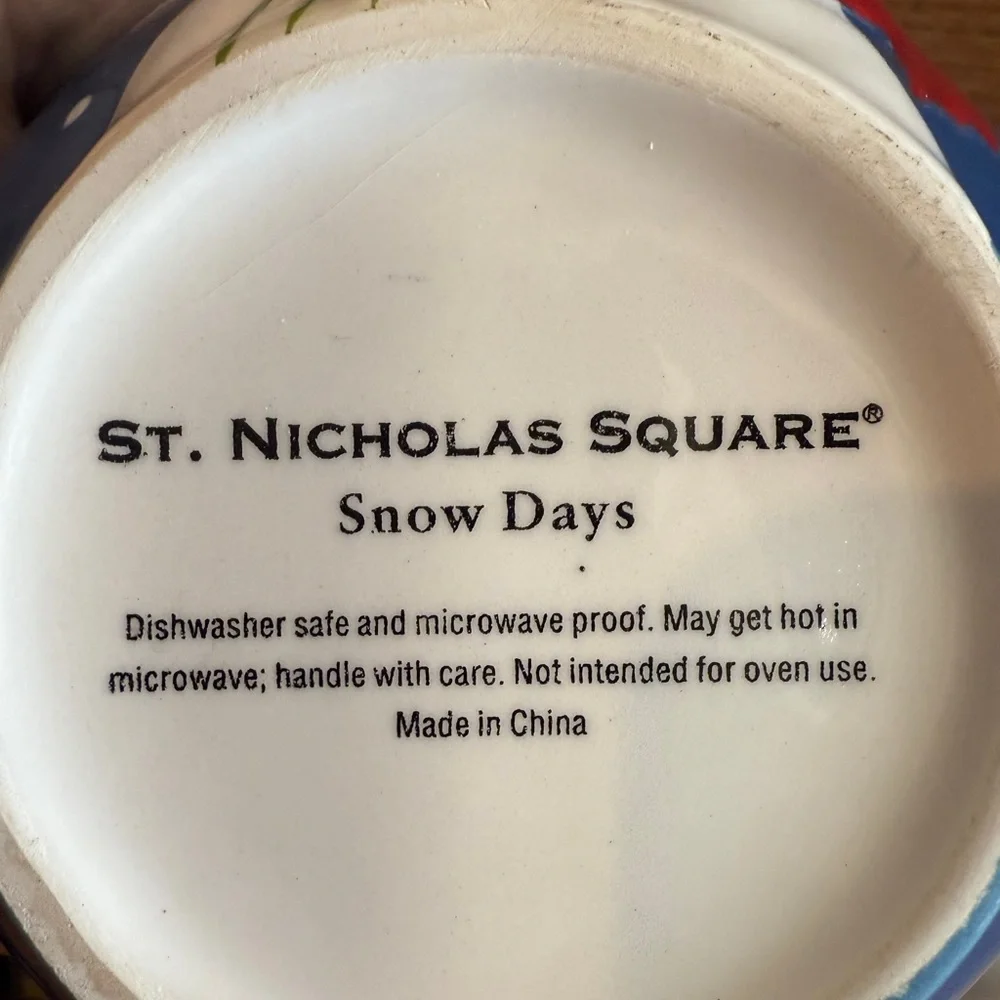 St. Nicholas Square “Snow Days” Snowman Plates Bowl Platter Christmas Dishes